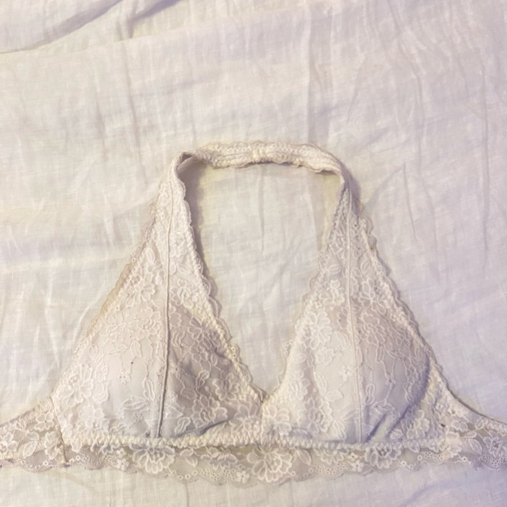 white lace bralette
